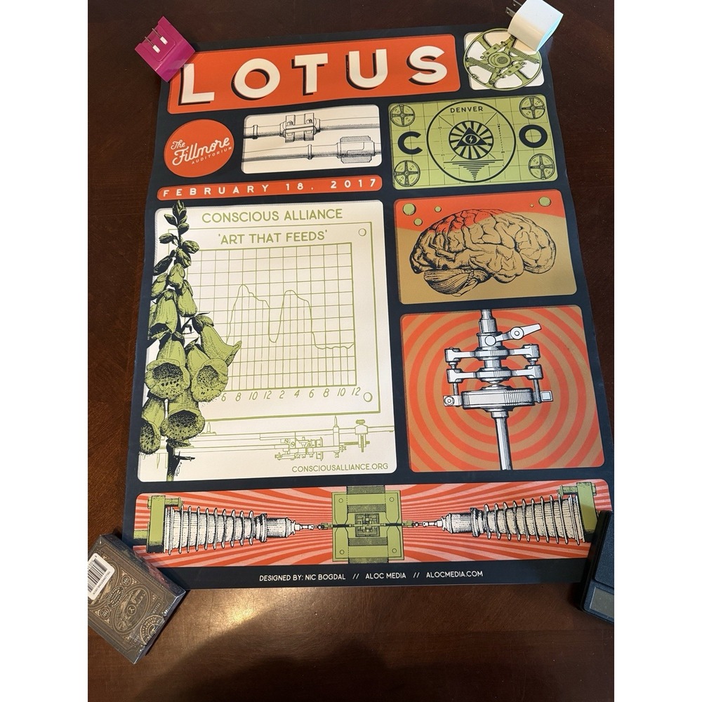 Lotus Poster Fillmore Auditorium Denver 2017 Conscious Alliance Art Feed